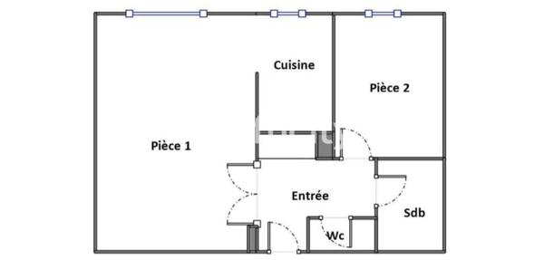 Appartement 2 pièces - 44 m²