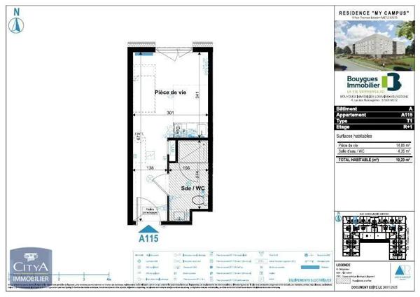 Appartement à louer 1 pièce 19.2m² Metz (57070)