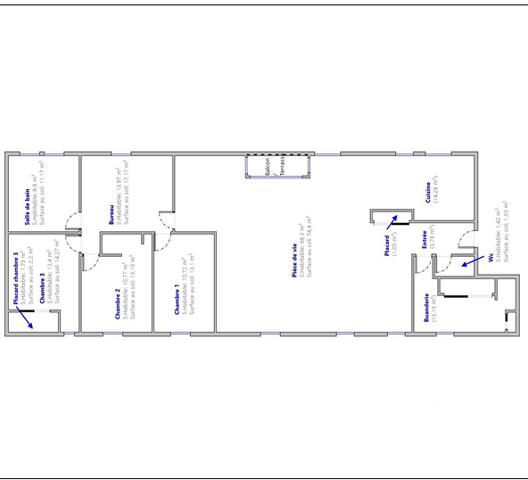 Appartement à vendre 5 pièces 166 m² Le Mans