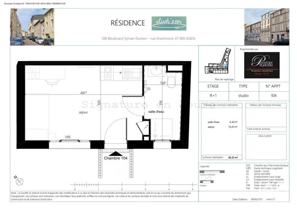 Studio à vendre 20 m² Agen