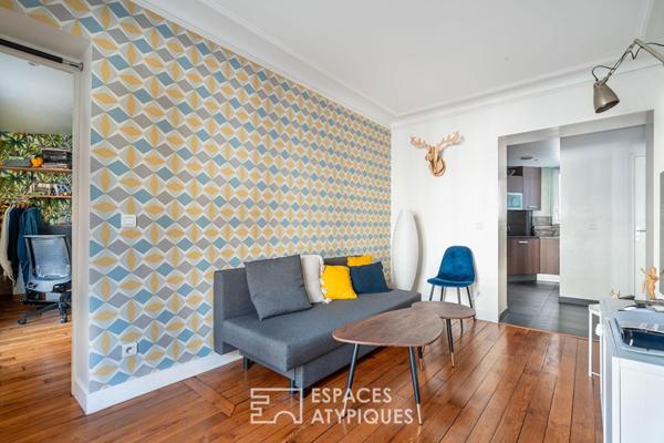 Appartement trois pièces pop au Père lachaise