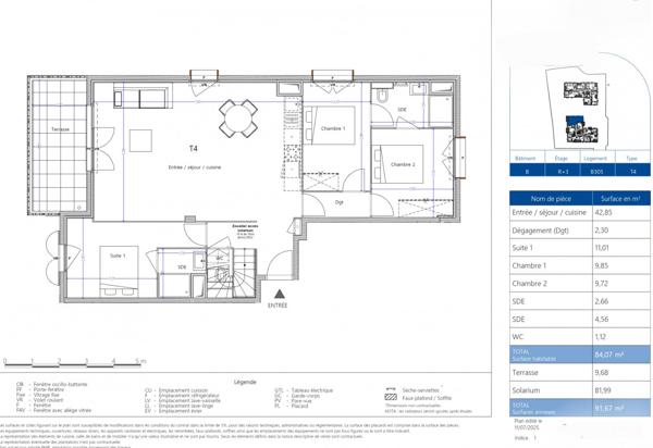 Antibes – 4P appartement avec solarium 82m2- Nouvelle résidence avec piscine à 8 min des plages !