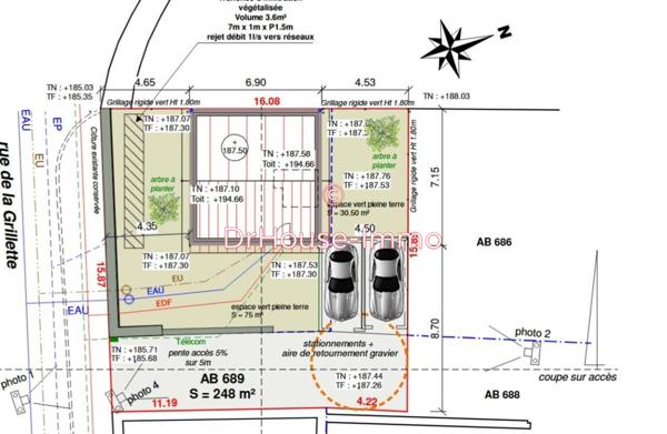 Terrain à vendre de 248 m²