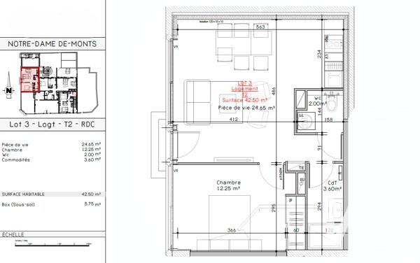 Appartement à vendre 2 pièces 43 m² Notre-Dame-de-Monts