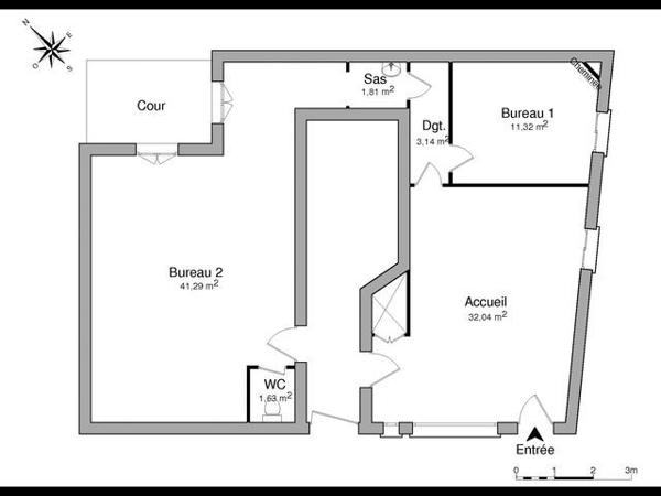 Location Local commercial 3 pièces 91.2 m² - 57 BD DE LA LIBERTE Beziers 34500