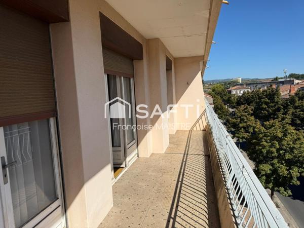 3 chambres - 2 balcons - 132 m²