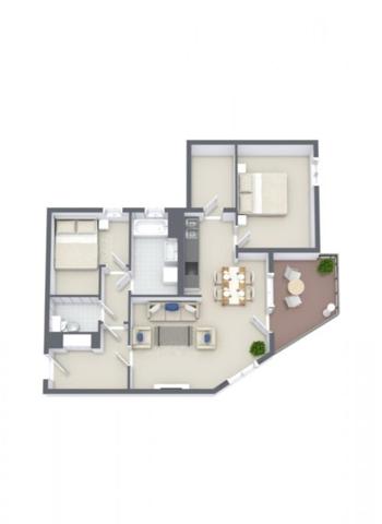 Appartement de standing T3,2ch à Lexy