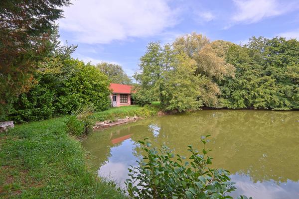 Etang, etang prive, peche, Pougues Les Eaux, proche Paris, cabane, verger