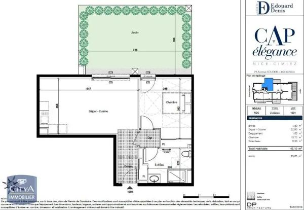 Appartement à louer 2 pièces 49.1m²
