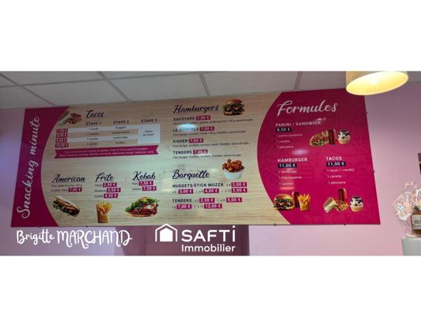 Fonds de commerce snack, pâtisserie, salon de thé