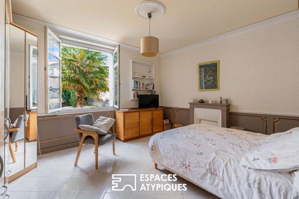 Basse-Indre : Charmante maison des années 30 au séjour cathédrale et joli jardin