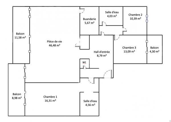 Appartement à vendre 4 pièces 116 m² Cholet