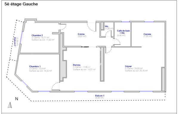 Paris (75005) 5E ETAGE BALCON, ASCENSEUR, VUE DEGAGEE, DPE D