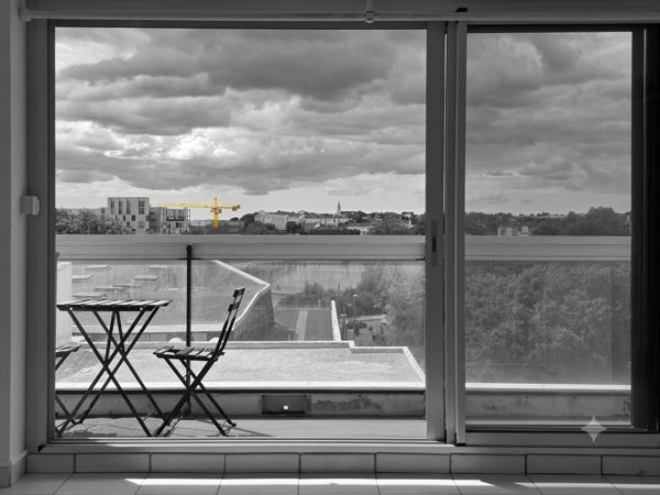 Appartement T2 – Grand balcon – Vue panoramique sur Nantes & Loire