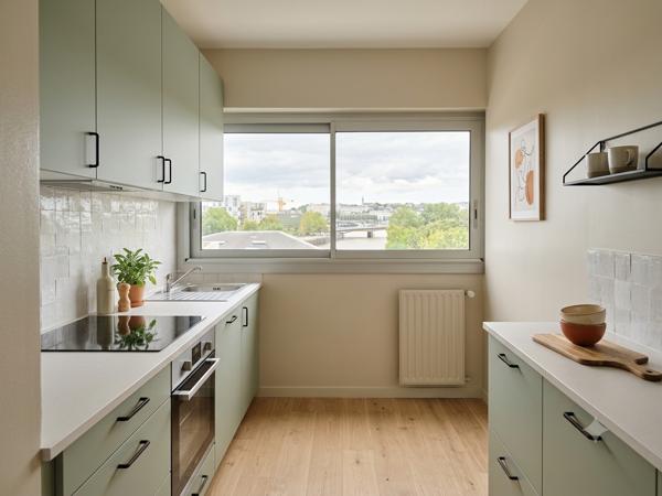 Appartement T2 – Grand balcon – Vue panoramique sur Nantes & Loire