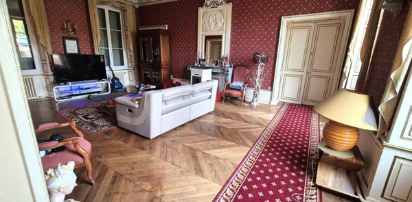 Belle Demeure ou Château de 415 m² à Réhabiliter et Restaurer avec Cour, Garage, Terrasses, Cave voûtée, Chaufferie Fioul et Poêle à Granulés, Greniers de 150 m², Dépendances et Terrain clos et paysager de 3050 m²