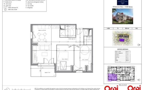 Appartement à vendre    3 pièces • 60 m2 Cabourg