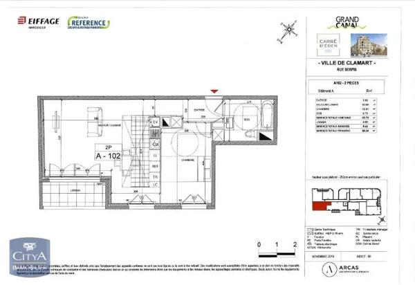 Appartement à louer 2 pièces 53.73m² Clamart (92140)