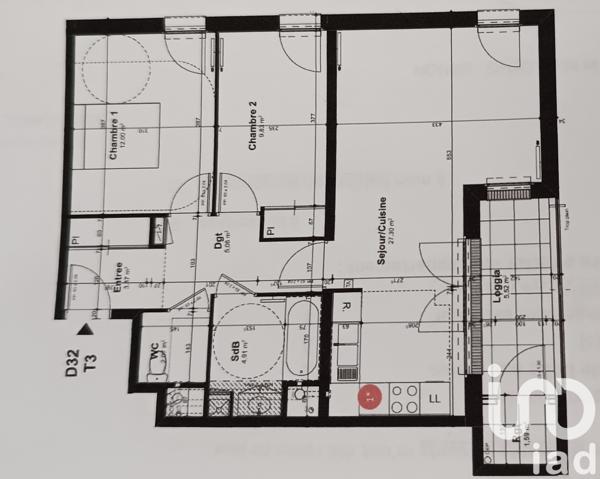 Appartement à vendre 3 pièces 65 m² Bouguenais