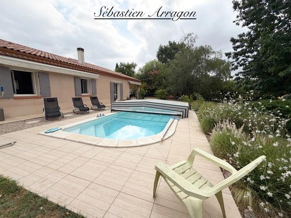 Entre Villeneuve-sur-Lot (47) et Saint-Sylvestre-sur-Lot – Belle maison de plain-pied avec piscine sur 3 800 m²
