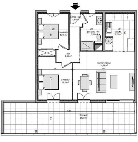 Vente Appartement 3 pièces 66 m2 à Grosseto-Prugna