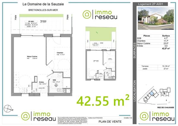 Appartement en frais réduits à BRETIGNOLLES SUR MER (85470)