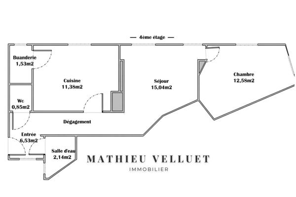 Paris (75018) T2 50m², 4ème Étage avec vue dégagée, DPE C - Jules Joffrin