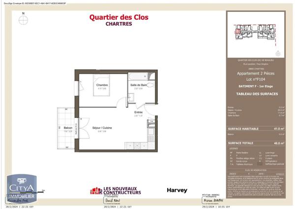 Appartement à louer 2 pièces 41m² Chartres (28000)