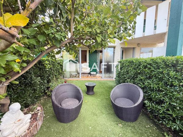 SAINT-CYPRIEN PLAGE, T2 RENOVE AVEC JARDIN DANS BELLE RESIDENCE AVEC PISCINE ET STATIONNEMENTS