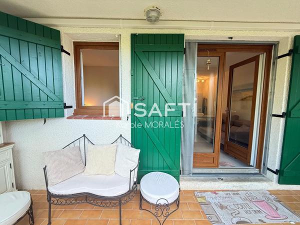 SAINT-CYPRIEN PLAGE, T2 RENOVE AVEC JARDIN DANS BELLE RESIDENCE AVEC PISCINE ET STATIONNEMENTS
