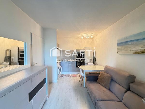 SAINT-CYPRIEN PLAGE, T2 RENOVE AVEC JARDIN DANS BELLE RESIDENCE AVEC PISCINE ET STATIONNEMENTS