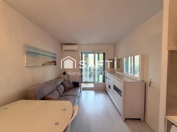 SAINT-CYPRIEN PLAGE, T2 RENOVE AVEC JARDIN DANS BELLE RESIDENCE AVEC PISCINE ET STATIONNEMENTS