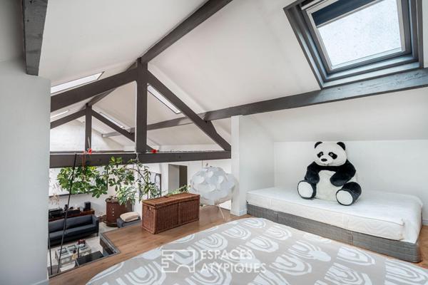 Maison d’architecte à l’esprit loft avec jardin