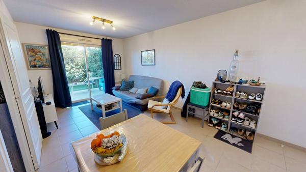 T2 sur Narbonne, vendu loué avec parking, terrasse et jardin