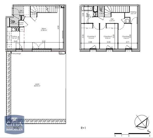 Appartement à vendre 3 pièces 60.89m²