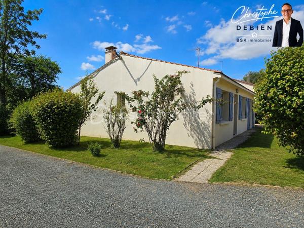 Christophe Debien – BSK Immobilier vous présente en exclusivité, à Mareuil-sur-Lay-Dissais, cette maison individuelle de plain-pied de 89 m² habitables, construite en 1976 et implantée sur une belle parcelle de 1 825 m². 

Une localisation intéressante au cœur de la Vendée, permettant de profiter d'un environnement agréable tout en restant proche des principaux pôles du secteur. Luçon se rejoint en une dizaine de minutes, La Roche-sur-Yon en environ 25 minutes, La Rochelle en 50 minutes, Cholet en moins d'une heure et Nantes en environ 1 h 10. Côté loisirs, le littoral vendéen reste facilement accessible avec les plages de La Tranche-sur-Mer à environ 35 minutes.

La maison propose un agencement fonctionnel avec une entrée avec placard, une pièce de vie d'environ 32 m², une cuisine aménagée, deux chambres dont une avec placard, une salle d'eau, des toilettes indépendantes ainsi qu'une chaufferie-buanderie. 

À l'extérieur, la parcelle de 1 825 m² offre un bel espace pour profiter du jardin et imaginer différents aménagements. Une terrasse d'environ 22 m² complète l'ensemble. 

Les dépendances constituent un véritable atout de cette propriété : garage, dépendance, cabanon et différents abris offrent de nombreuses possibilités de stockage, de bricolage ou d'aménagement selon les besoins. 

La maison nécessite aujourd'hui des travaux de rénovation, notamment une remise aux normes de l'installation électrique, un renforcement de l'isolation ainsi qu'un rafraîchissement général. Une opportunité de moderniser le bien et de le personnaliser à son goût tout en bénéficiant d'une base existante et d'un beau potentiel.

Côté équipements, le chauffage est assuré par une chaudière fioul, les menuiseries associent PVC double vitrage et bois avec survitrage, et la maison est raccordée au tout-à-l'égout. Elle dispose également de l'eau courante ainsi que d'un puits artésien. 

Un bien à découvrir pour celles et ceux qui recherchent un plain-pied à rénover et à personnaliser, avec un grand terrain et de nombreuses dépendances, tout en restant à proximité de La Roche-sur-Yon, Luçon et du littoral vendéen.

Pour en savoir plus ou organiser une visite, contactez Christophe Debien – BSK Immobilier.