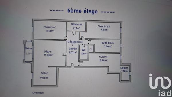 Appartement 3 pièces de 69 m² à Dreux (28100)
