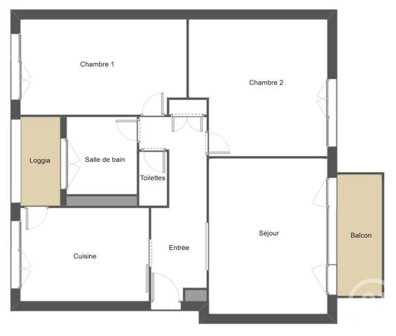 Appartement F3 à vendre  3 pièces - 70,95 m2 ANGLET - 64