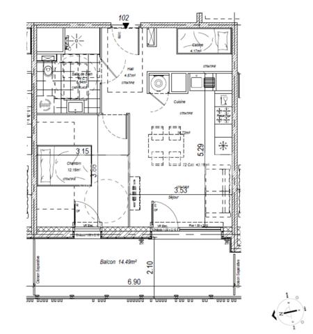 Appartement Sainte-Cécile - 2 pièces cabine 43 m2 -Proche plage et commerces