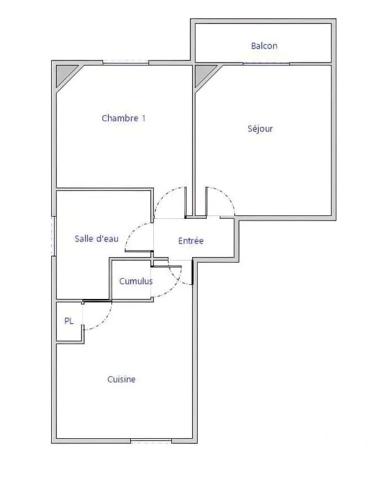 Appartement 2/3Pp à vendre  2 pièces - 45,68 m 2   CANNES  - 06