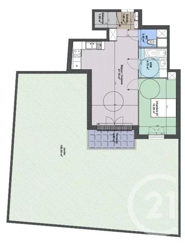 Appartement F2 à vendre  2 pièces - 50,50 m 2   THIAIS  - 94