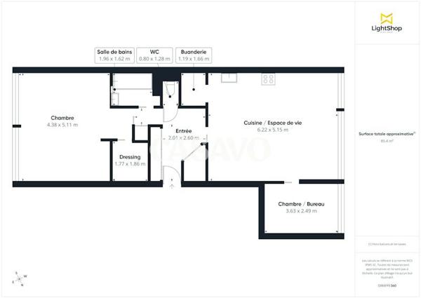 Vente Appartement 4 pièces de 84m² - 75014 Paris