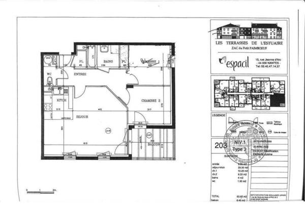 Appartement 3 pièces                                        - 44560 Paimbœuf Réf : 3679