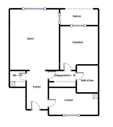 Appartement de 47,86 m²