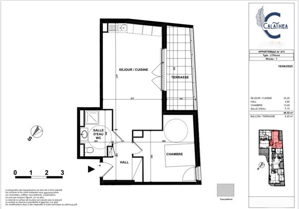 Appartement 3 pièces - 48 m² -Premier étage