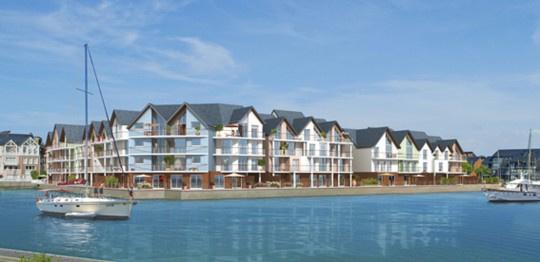 Deauville (14800) 3 pièces avec terrasse et vue mer dans la Résidence Blue Bay.