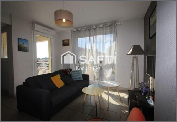 Appartement 3 pièces dont 2 chambres  - Terrasse de 10M2 avec vue sur les Albères -66140 Canet Plage
