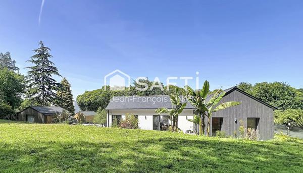 Maison d'architecte de plain-pied à 3mn du centre ville et 15mn de Vannes
