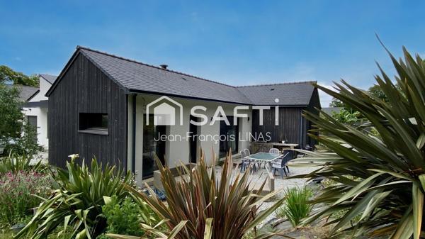 Maison d'architecte de plain-pied à 3mn du centre ville et 15mn de Vannes