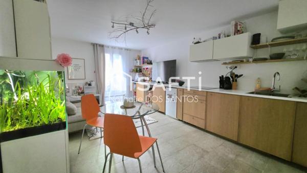 Charmant Studio avec espace chambre et jardin de 64m²